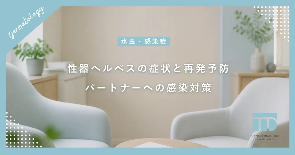 性器ヘルペスの症状と再発予防！パートナーへの感染を防ぐための正しい知識