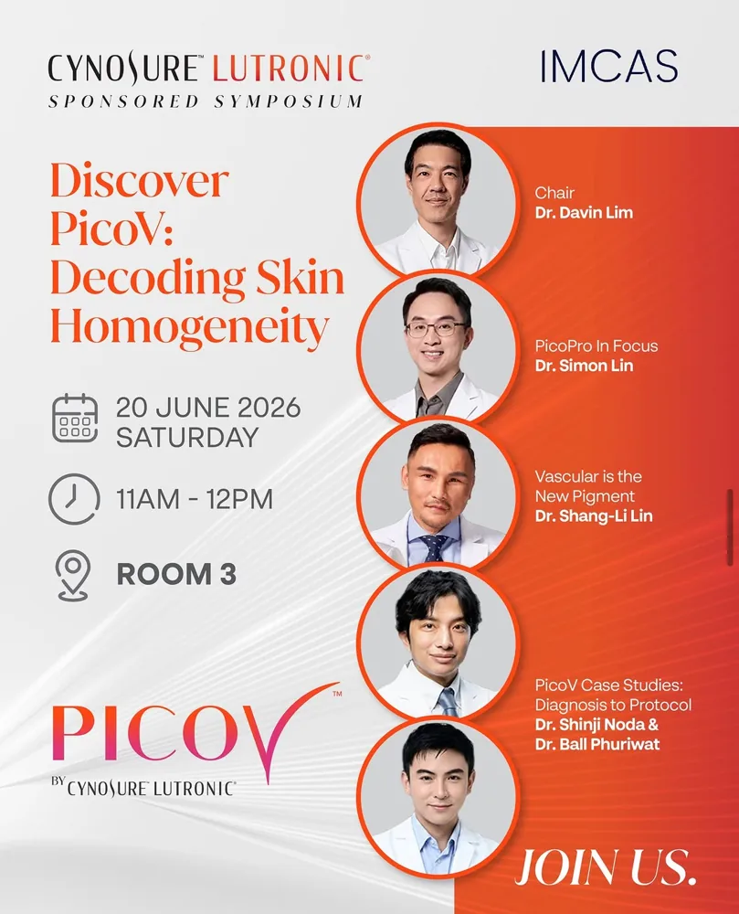 IMCAS Asia 2026 サイノシュア・ルートロニック社スポンサードシンポジウム「Discover PicoV」講演者告知